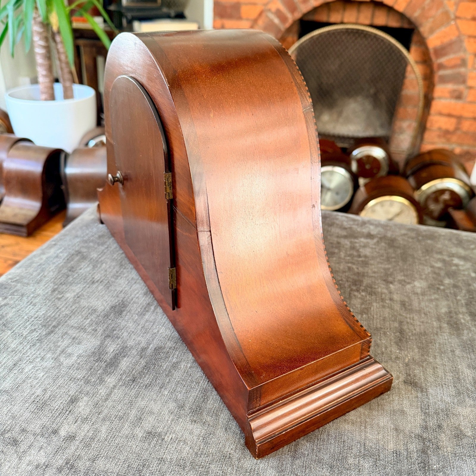 Antique 1926 Empire Mahogany Gong Striking Mantel Clock Serviced Provenance