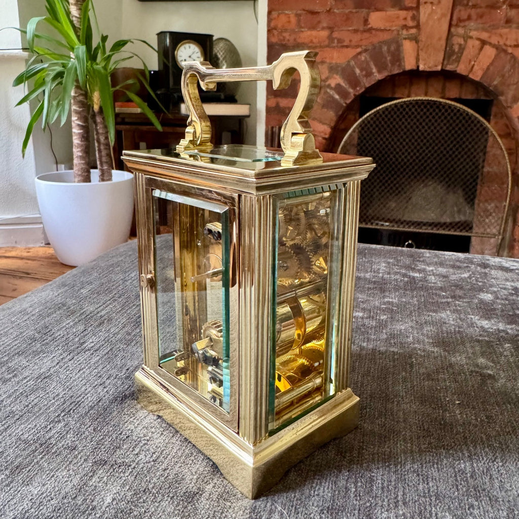 Vintage Garrard & Co Brass Carriage Clock French Mechanical Serviced with Key
