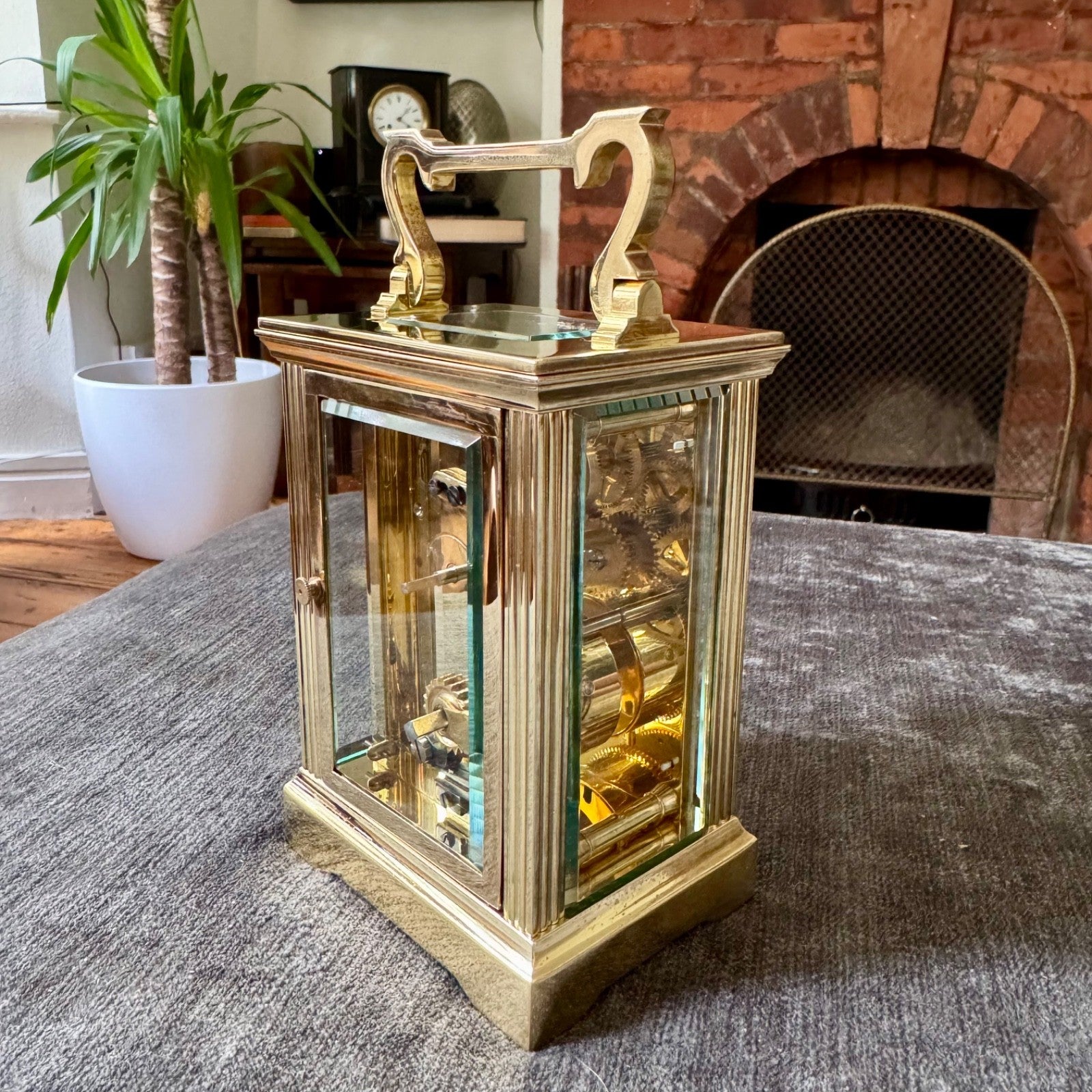 Vintage Garrard & Co Brass Carriage Clock French Mechanical Serviced with Key