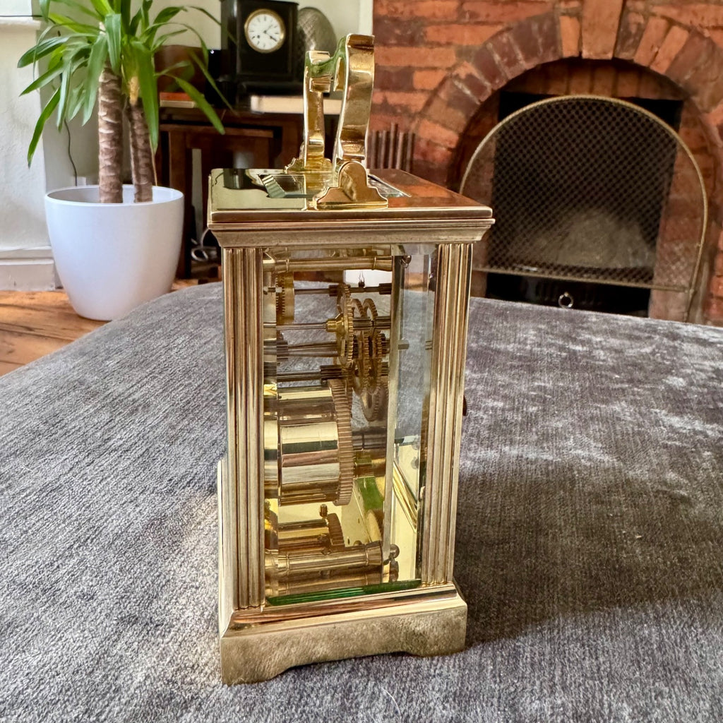 Vintage Garrard & Co Brass Carriage Clock French Mechanical Serviced with Key
