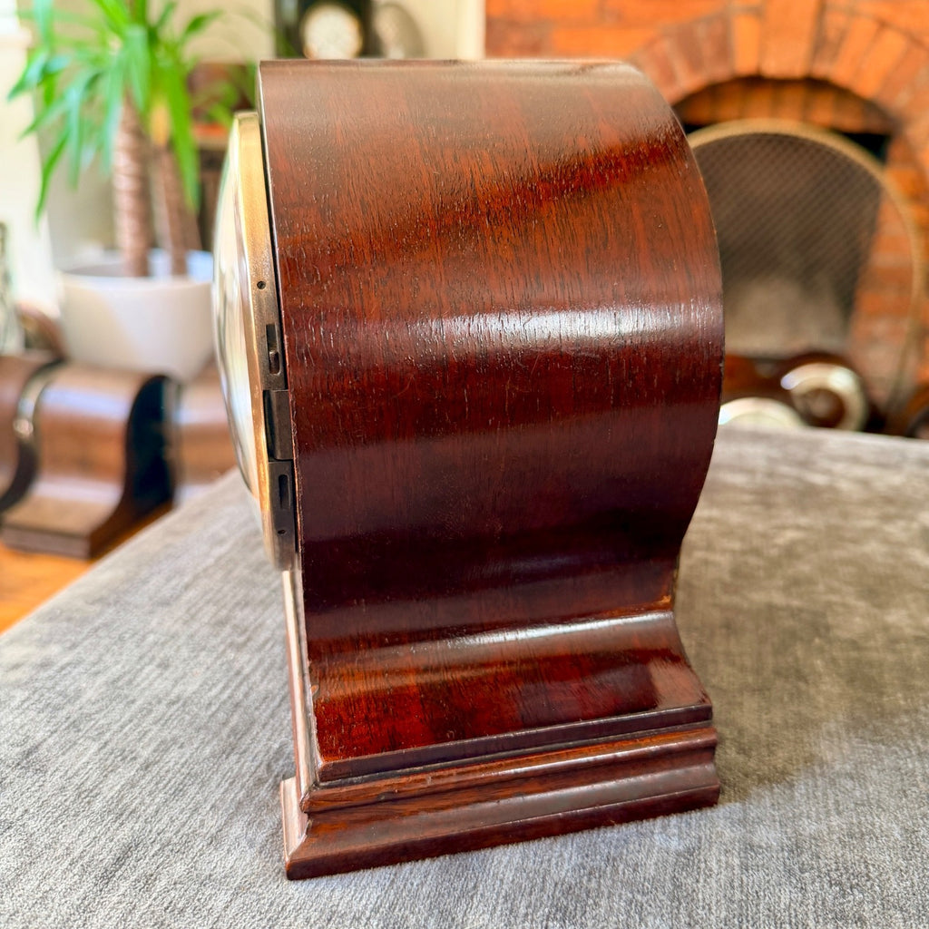 Vintage Walker & Hall Garrard Mahogany Striking Mantel Clock Fully Serviced