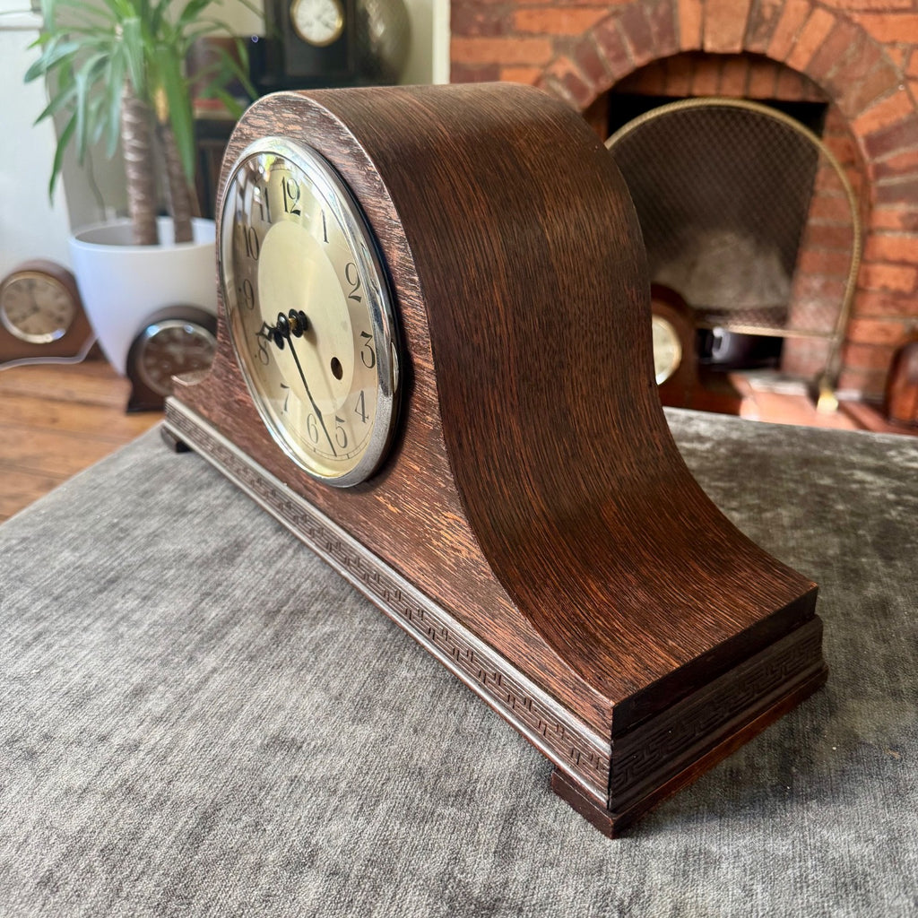 Antique c1930 Mauthe German Mantel Clock Gong Strike Mechanical Fully Serviced
