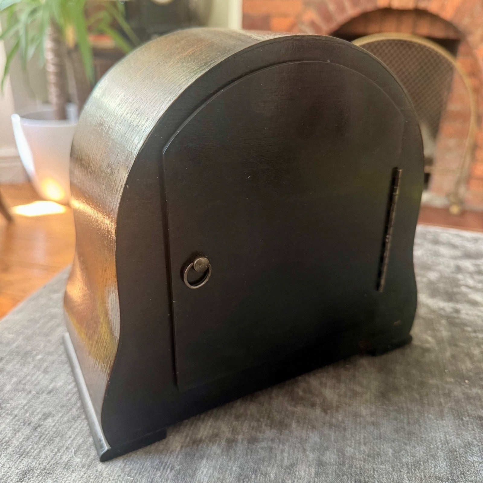 Smiths Enfield Battersea Oak Mantel Clock 8 Day Gong Strike Serviced C1952