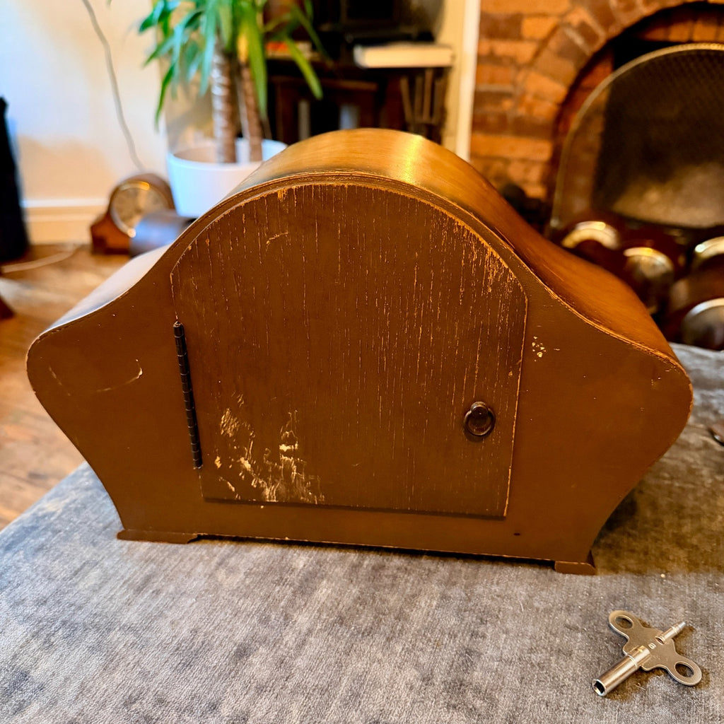 Smiths Mantel Clock 1959 F6G Art Deco Gong Strike Fully Restored British