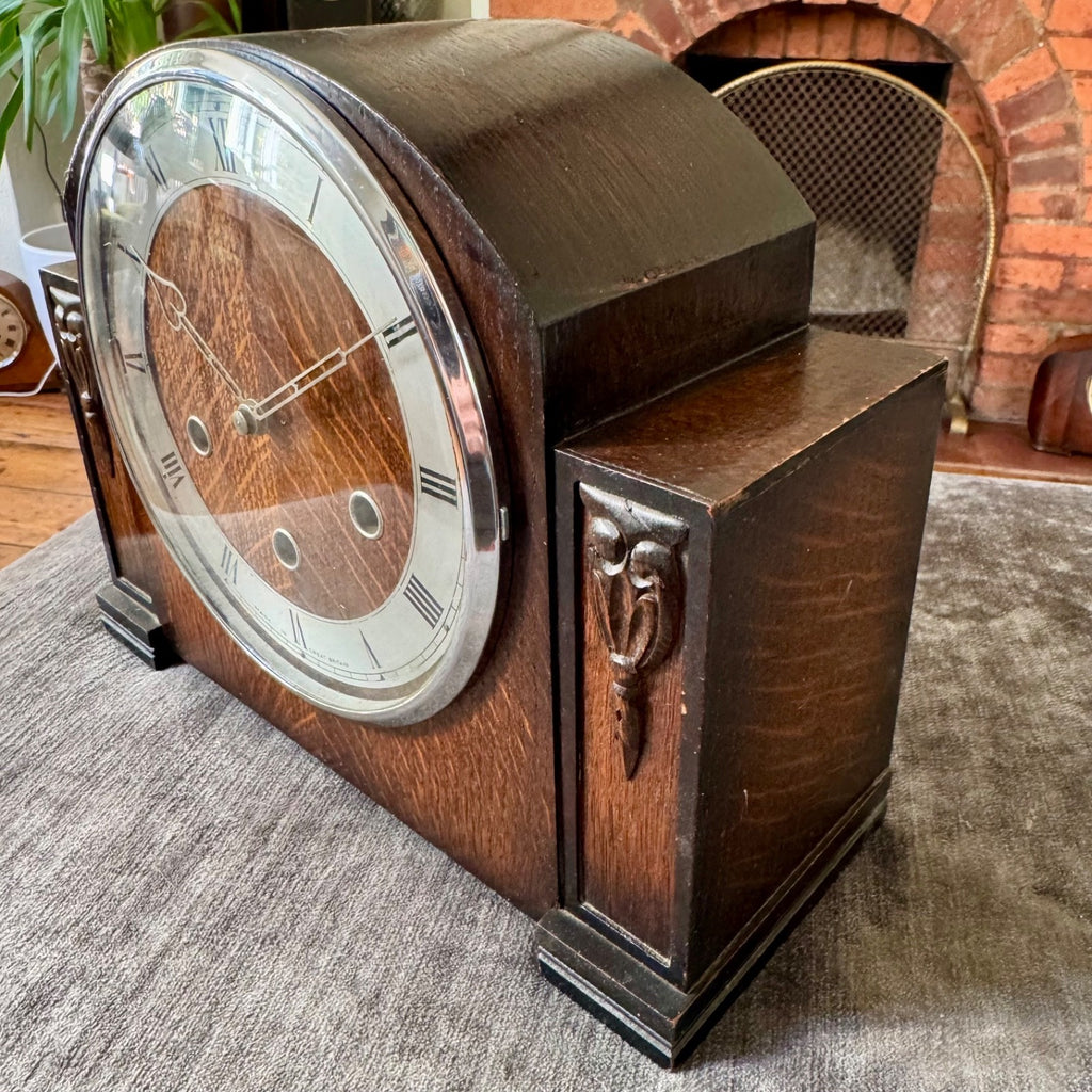 Vintage Smiths Enfield Westminster Chime Mantel Clock 3 Train Fully Serviced
