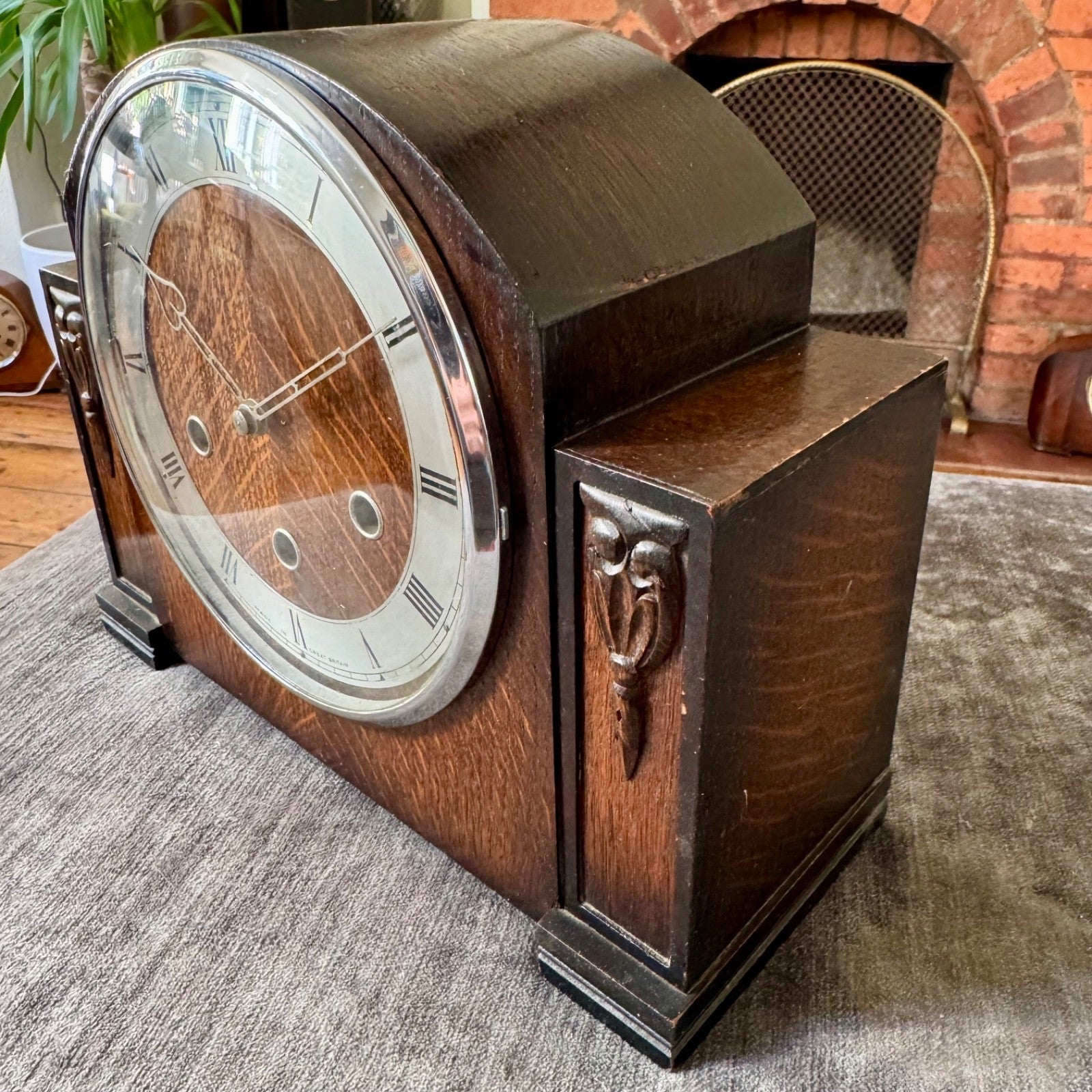 Vintage Smiths Enfield Westminster Chime Mantel Clock 3 Train Fully Serviced
