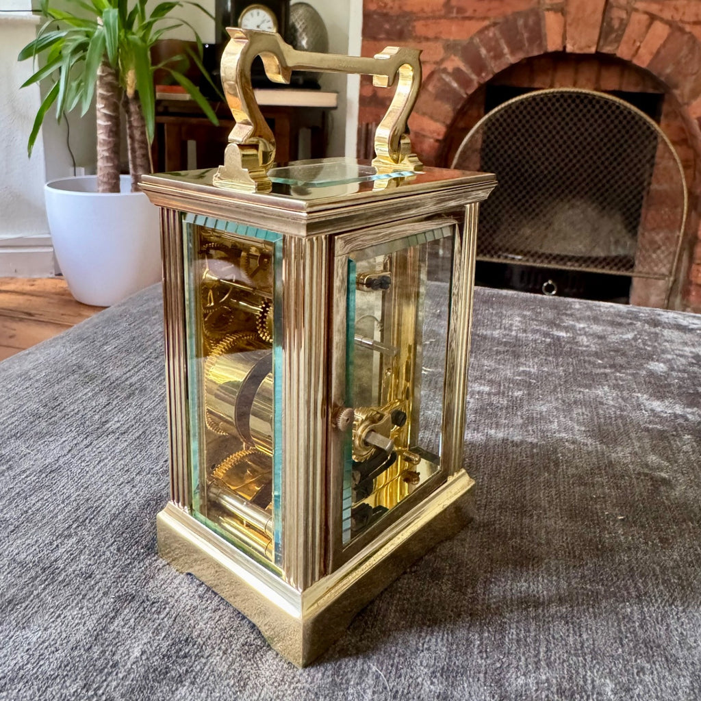 Vintage Garrard & Co Brass Carriage Clock French Mechanical Serviced with Key