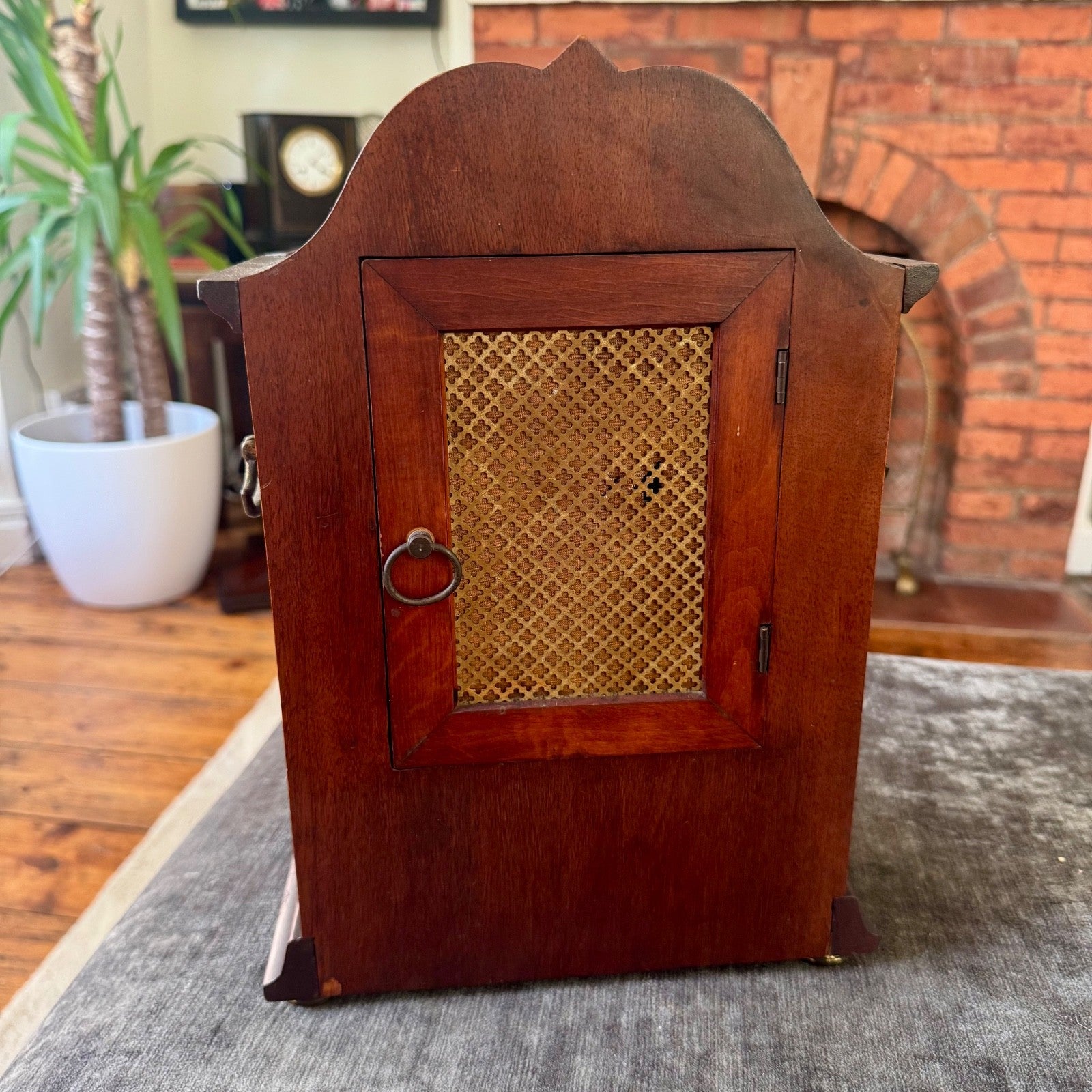 PHS German Mahogany Mantel Clock Fully Serviced Gong Strike c1930
