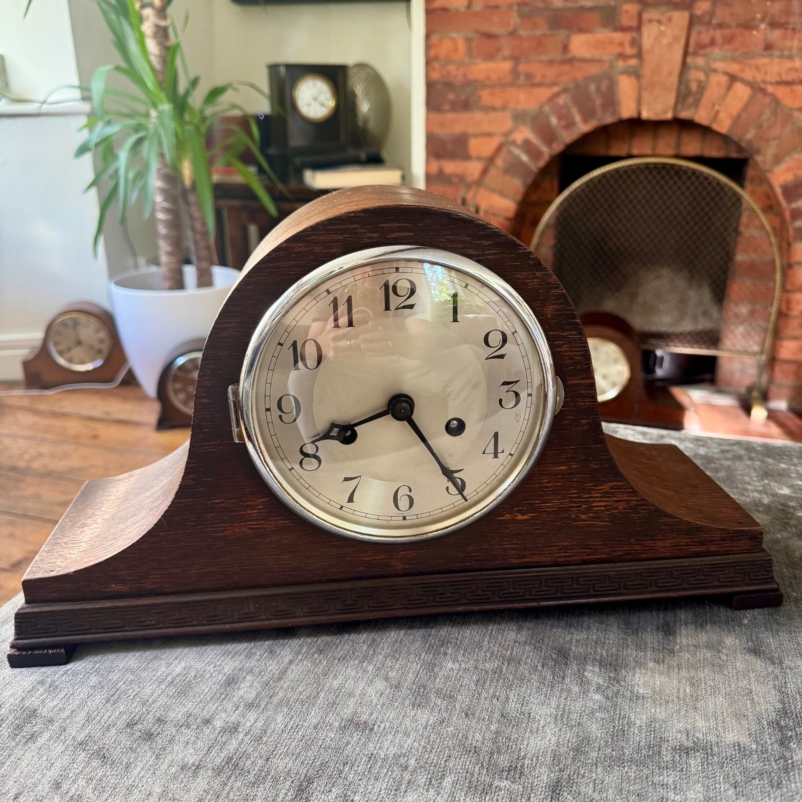 Antique c1930 Mauthe German Mantel Clock Gong Strike Mechanical Fully Serviced