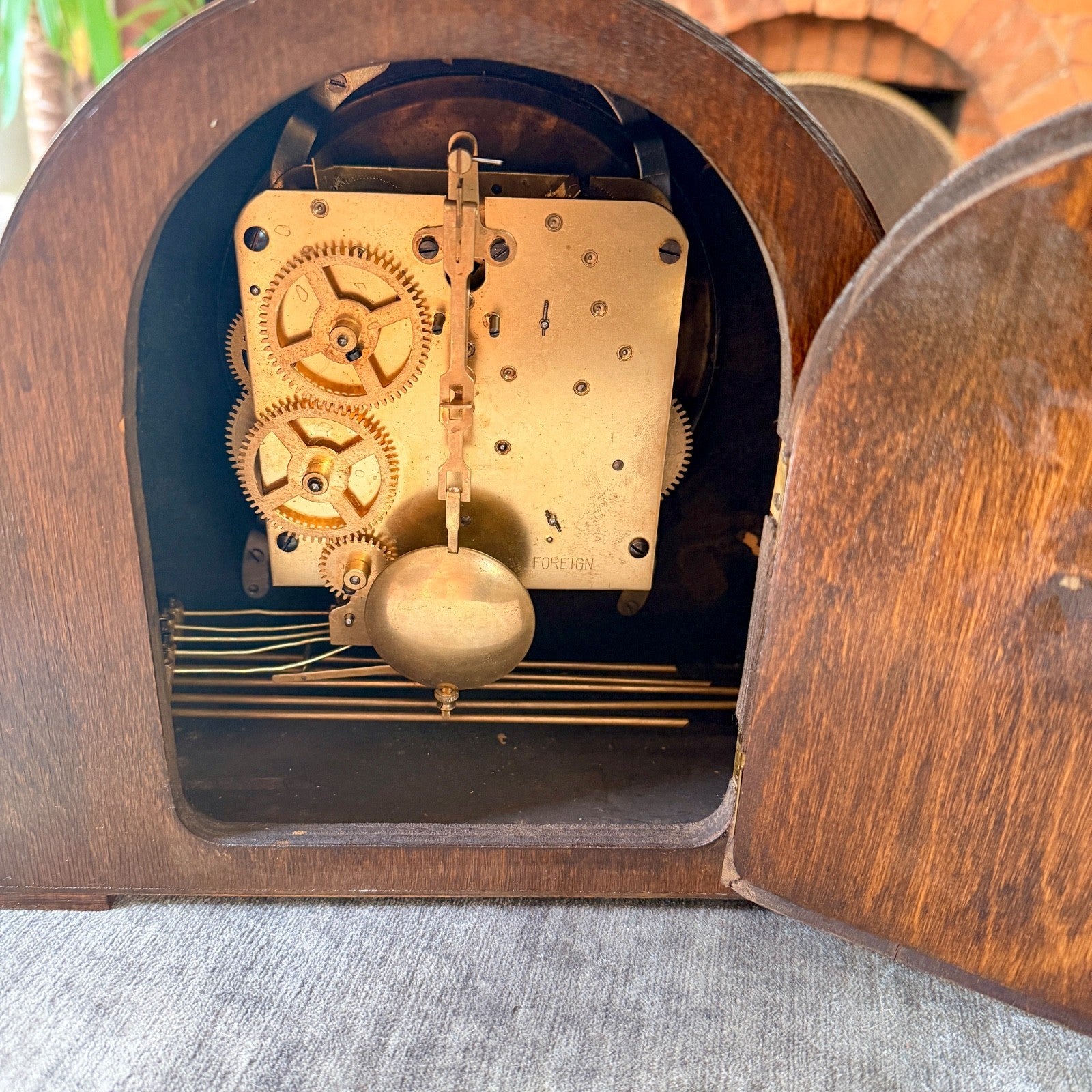 Vintage Northern Goldsmiths Westminster Chiming Mantel Clock Fully Serviced