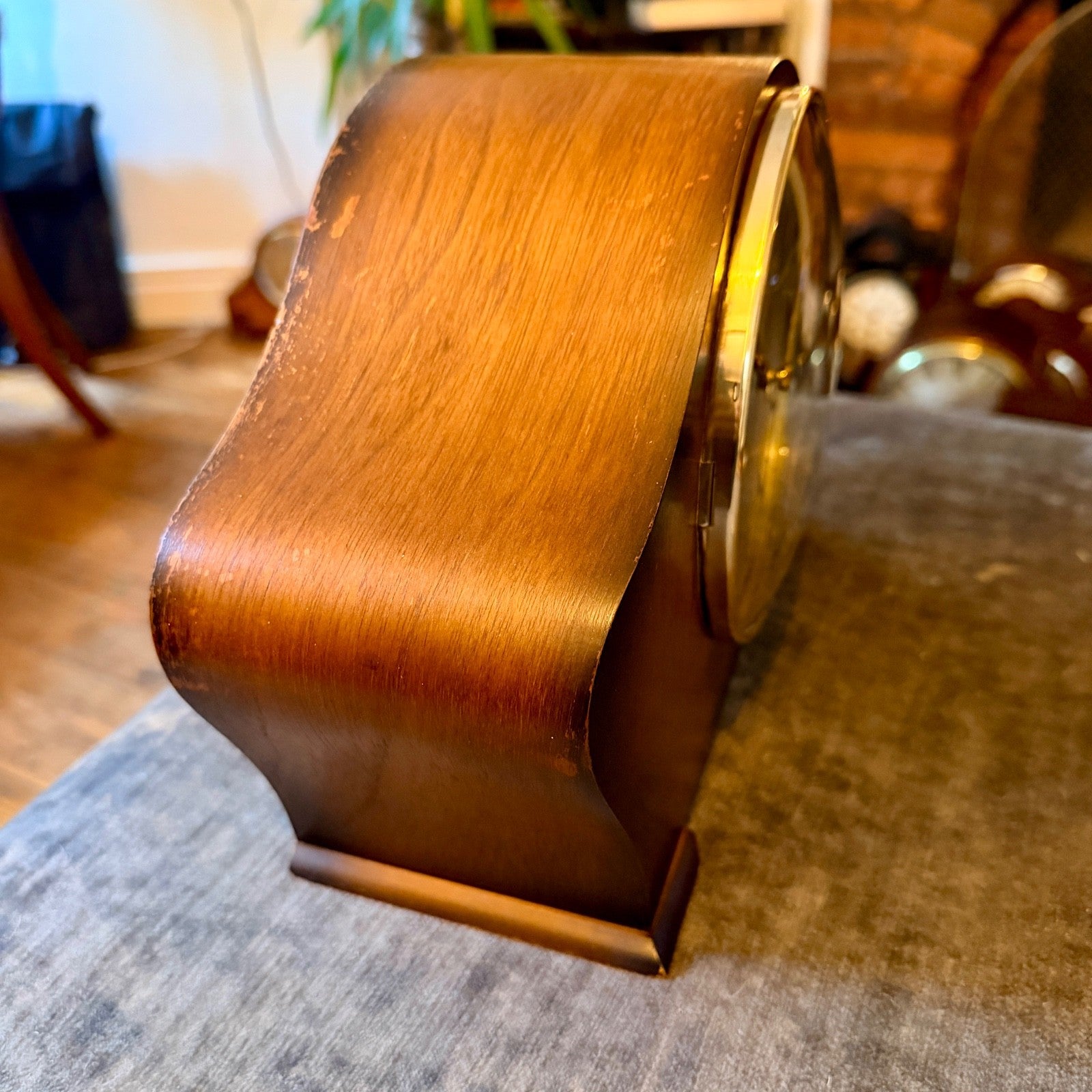 Smiths Mantel Clock 1959 F6G Art Deco Gong Strike Fully Restored British