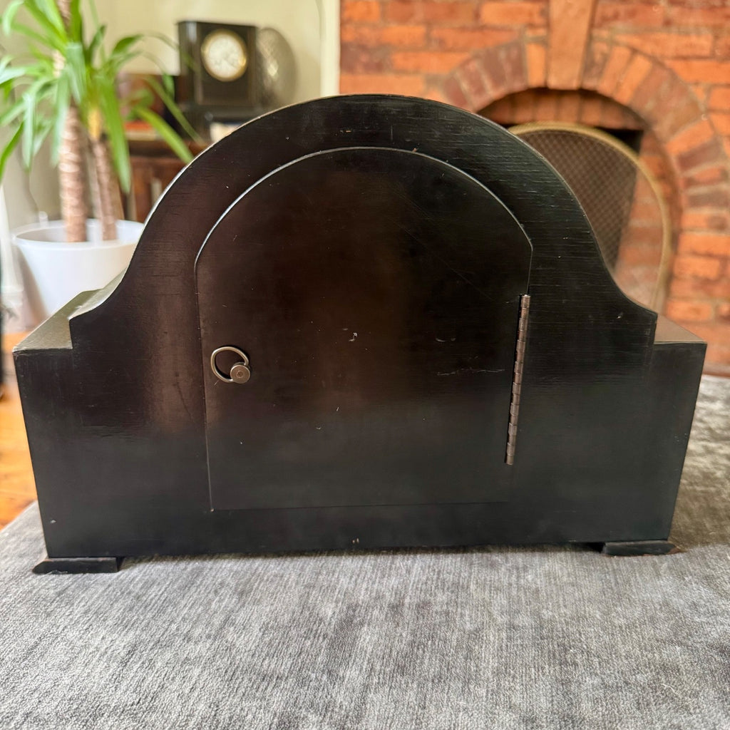 Smiths Enfield Mantel Clock 1952 Oak Gong Strike Art Deco Fully Serviced UK
