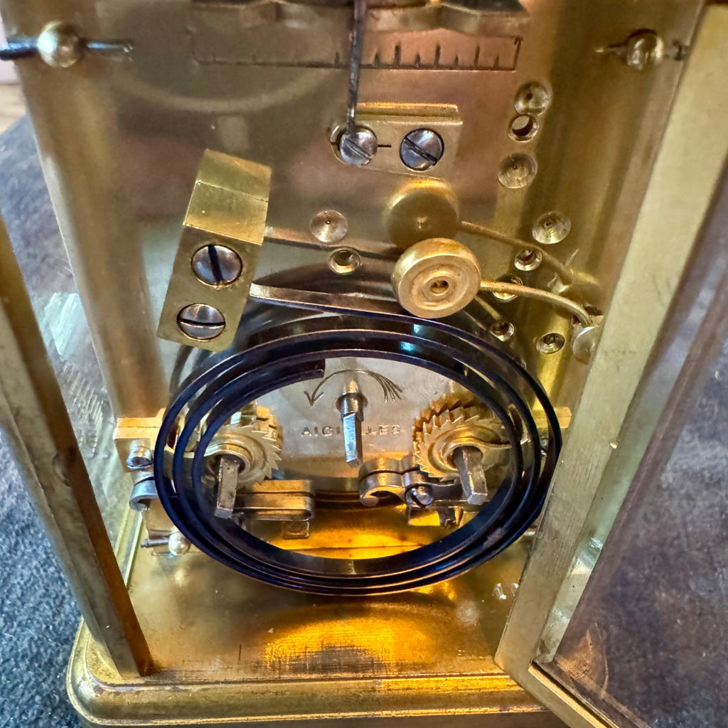 Antique French Margaine Striking Carriage Clock 61 Strand London Serviced C1890