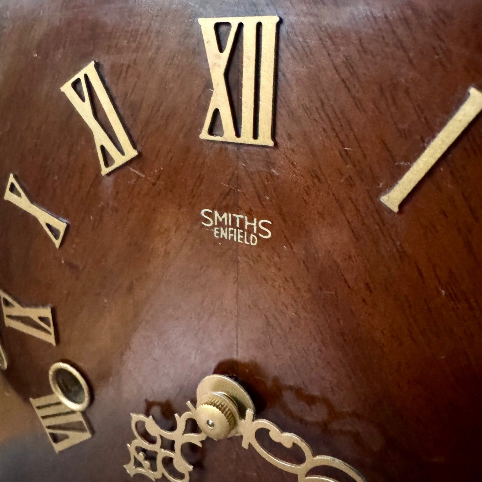 Smiths Enfield Westminster Mantel Clock 1951 8 Day 5 Rod Chime Serviced Mahogany