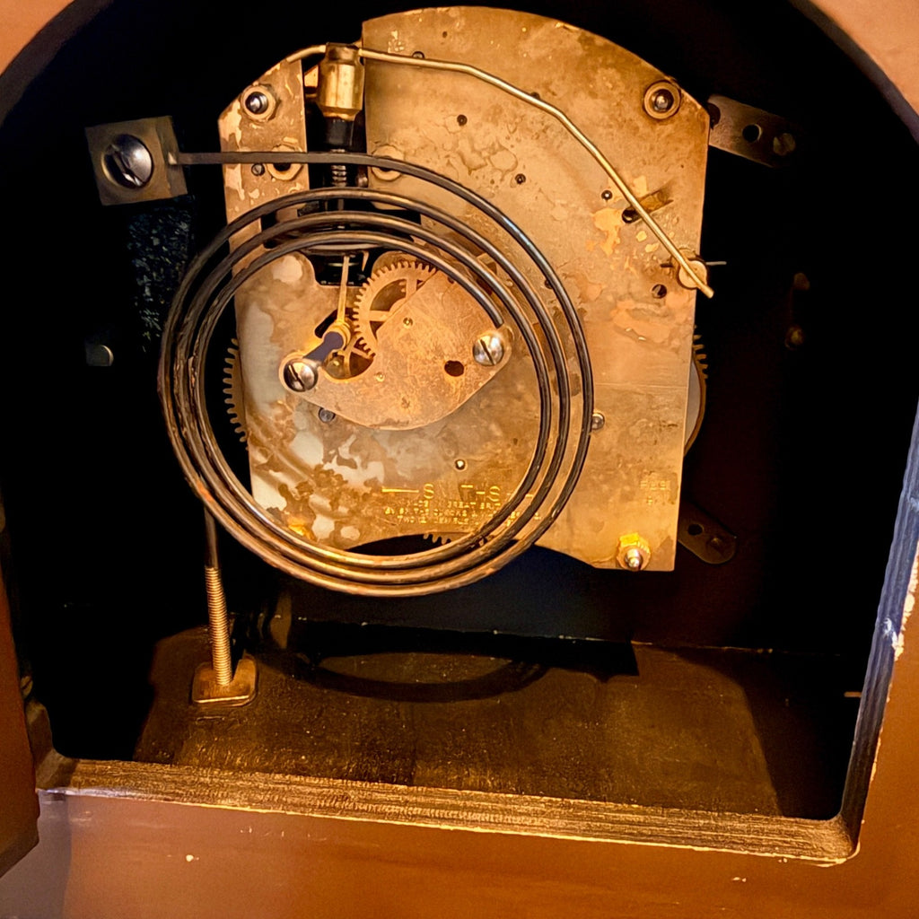 Smiths Mantel Clock 1959 F6G Art Deco Gong Strike Fully Restored British