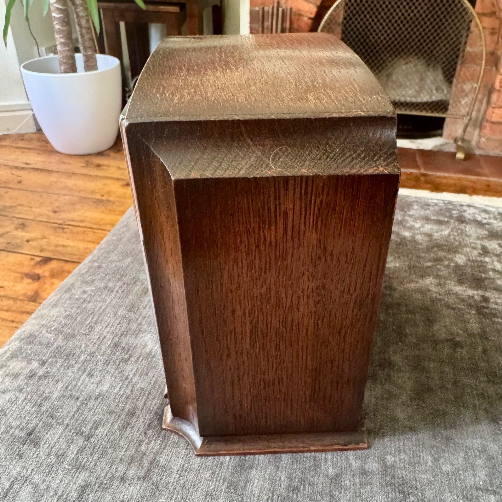 Smiths Enfield Hadleigh Oak Mantel Clock Early 1950s Gong Strike Serviced