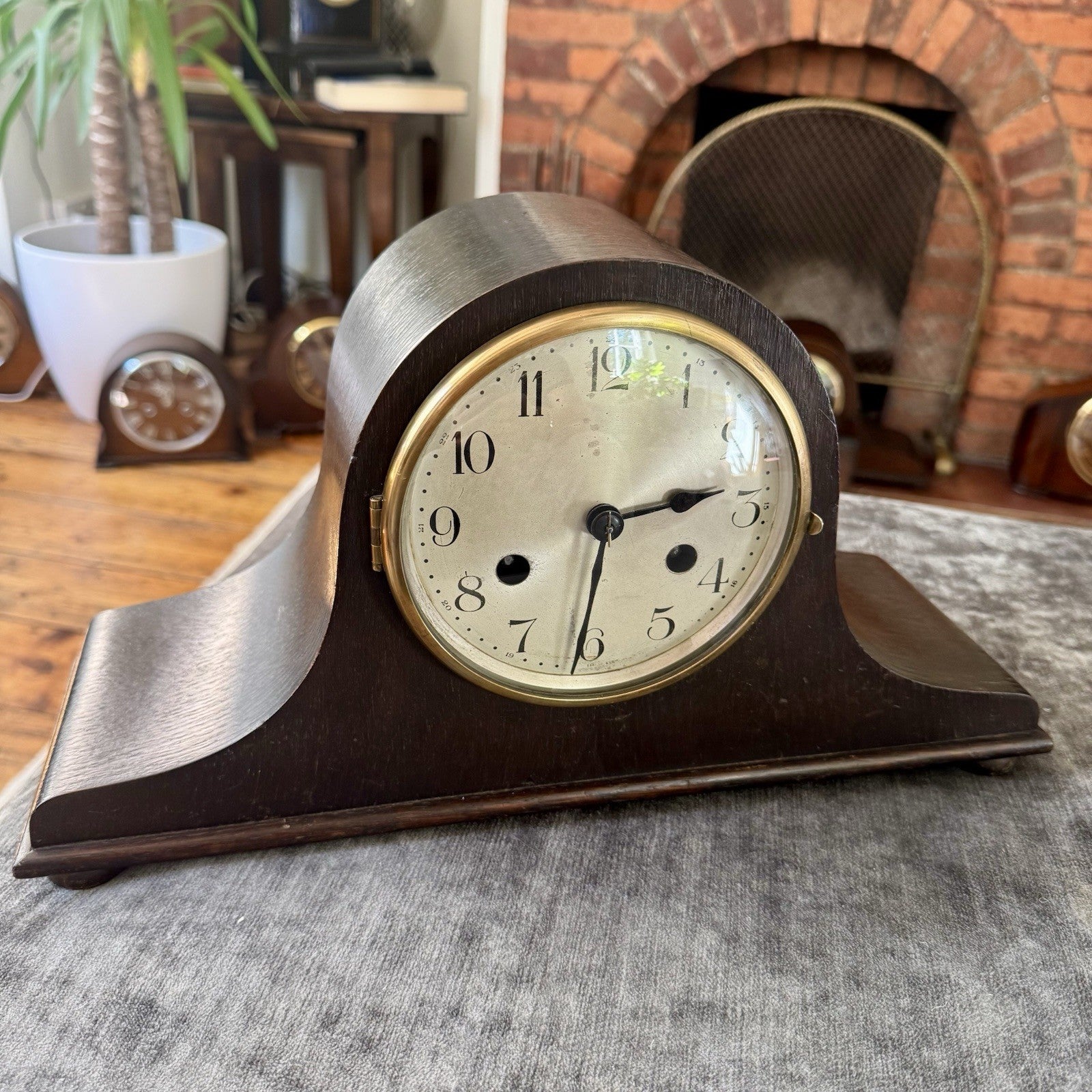 Antique c.1930 Kienzle German Bim Bam Mantel Clock Fully Serviced 8 Day