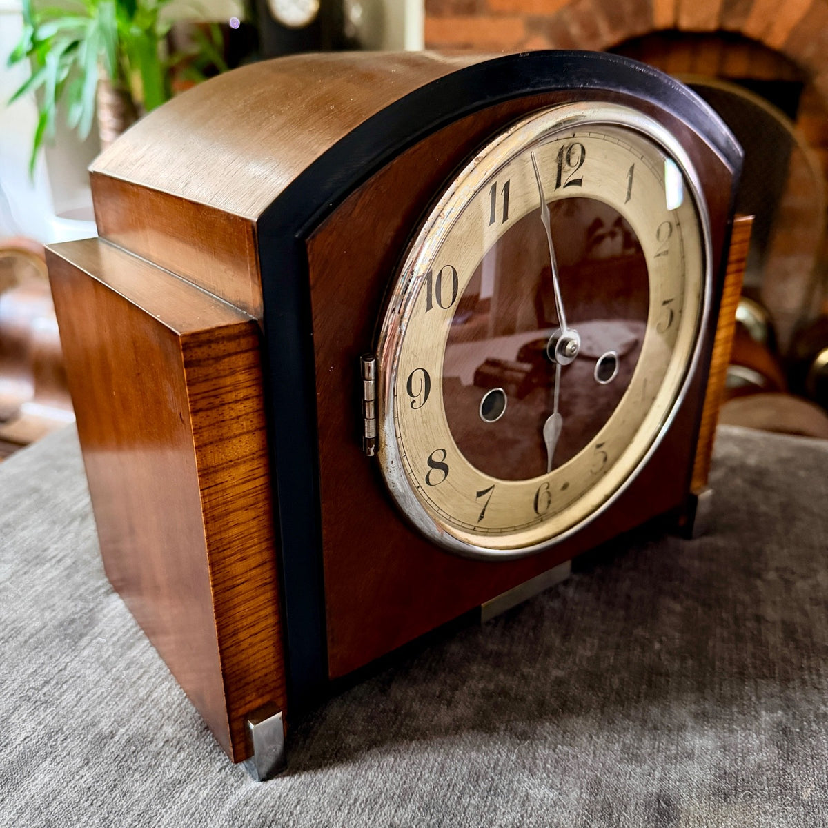 Haller Art Deco Mantel Clock Gong Strike Restored Vintage Mechanical Beatrice