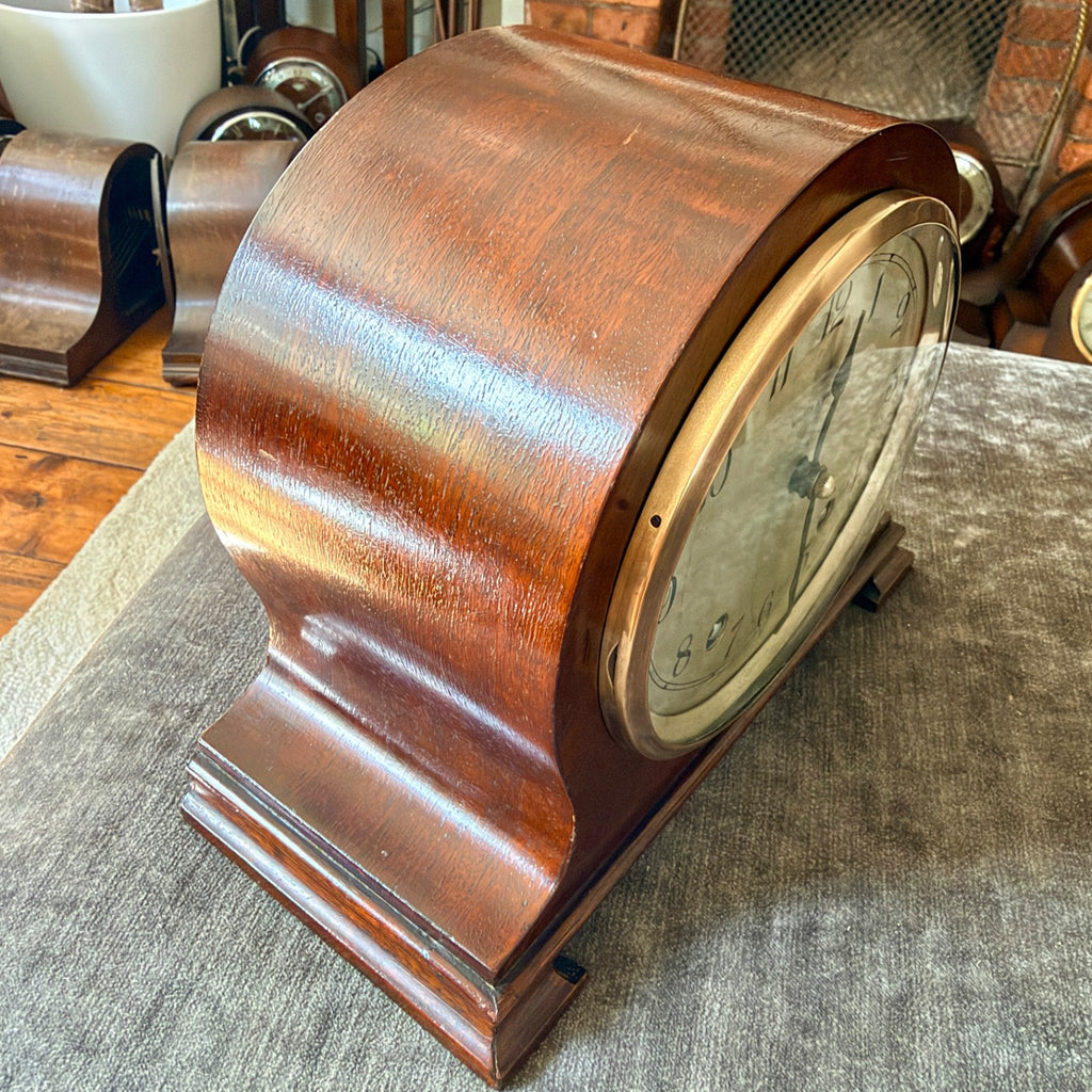Vintage Walker & Hall Garrard Mahogany Striking Mantel Clock Fully Serviced