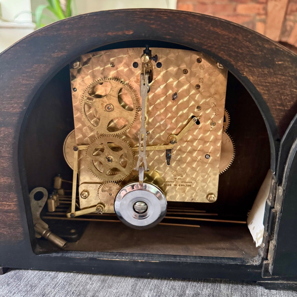 1930s Garrard Westminster Chime Mantel Clock Fully Serviced Oak England