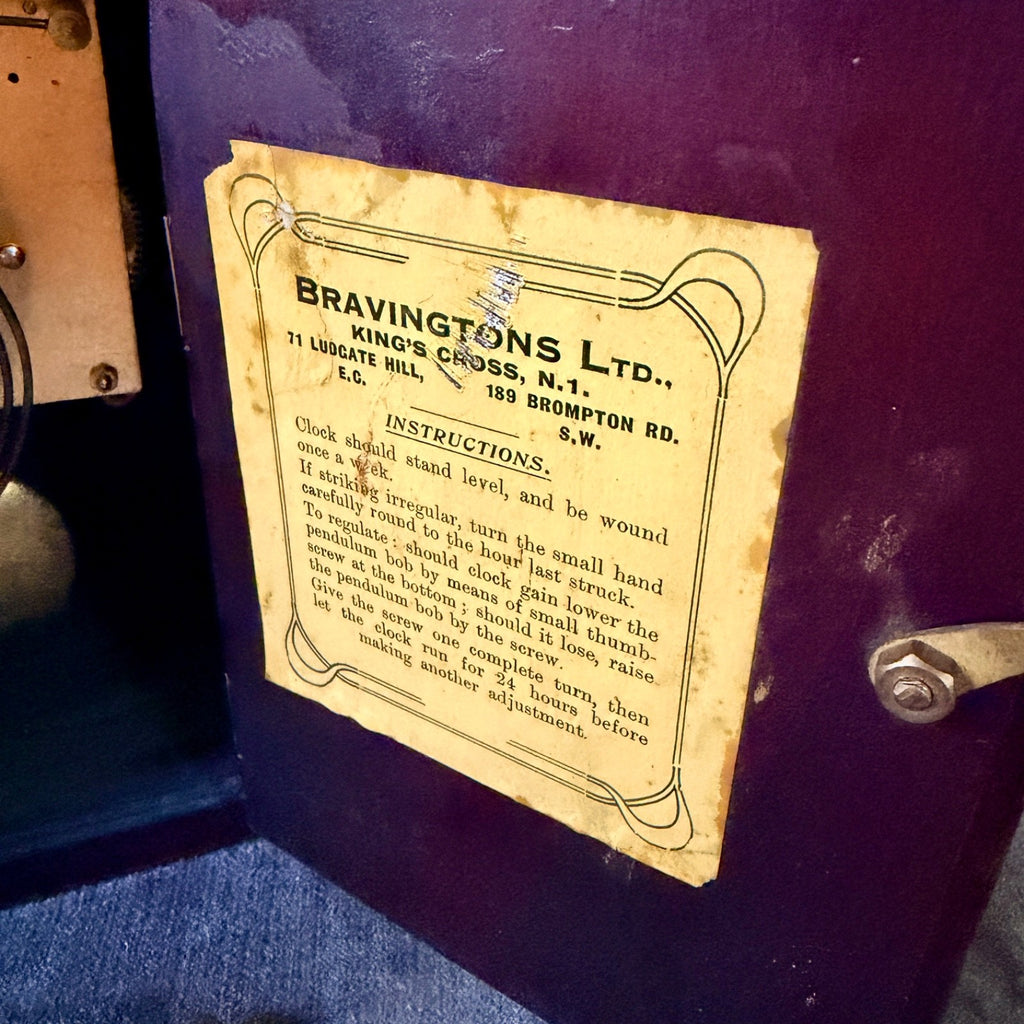 Antique Bravington’s London Inlaid Mantel Clock Gong Strike Serviced