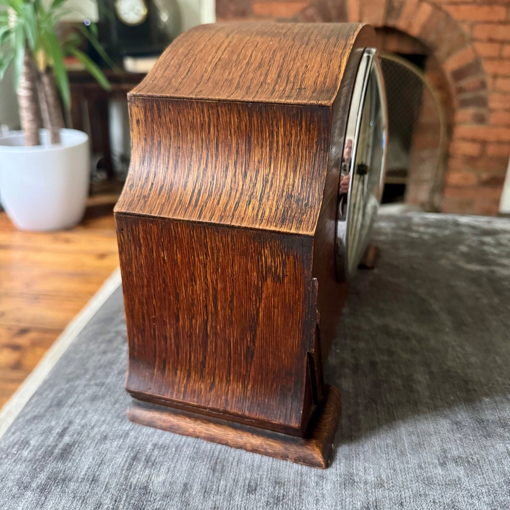 1930s Garrard Westminster Chime Mantel Clock Fully Serviced Oak England