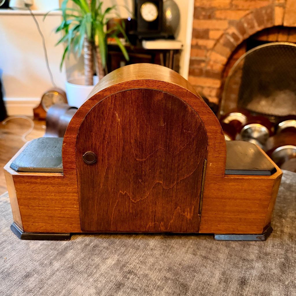 Vintage Enfield Art Deco Mantel Clock Gong Strike 1930s Restored England