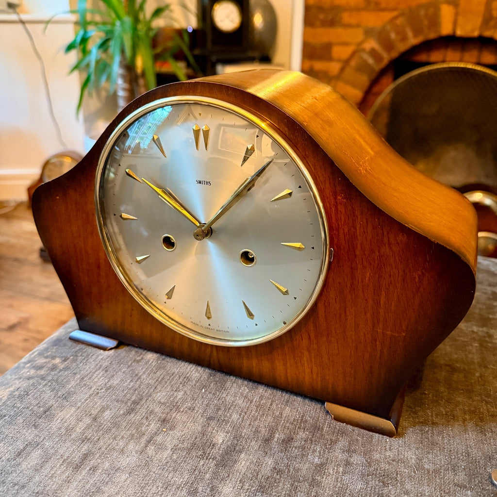 Smiths Mantel Clock 1959 F6G Art Deco Gong Strike Fully Restored British