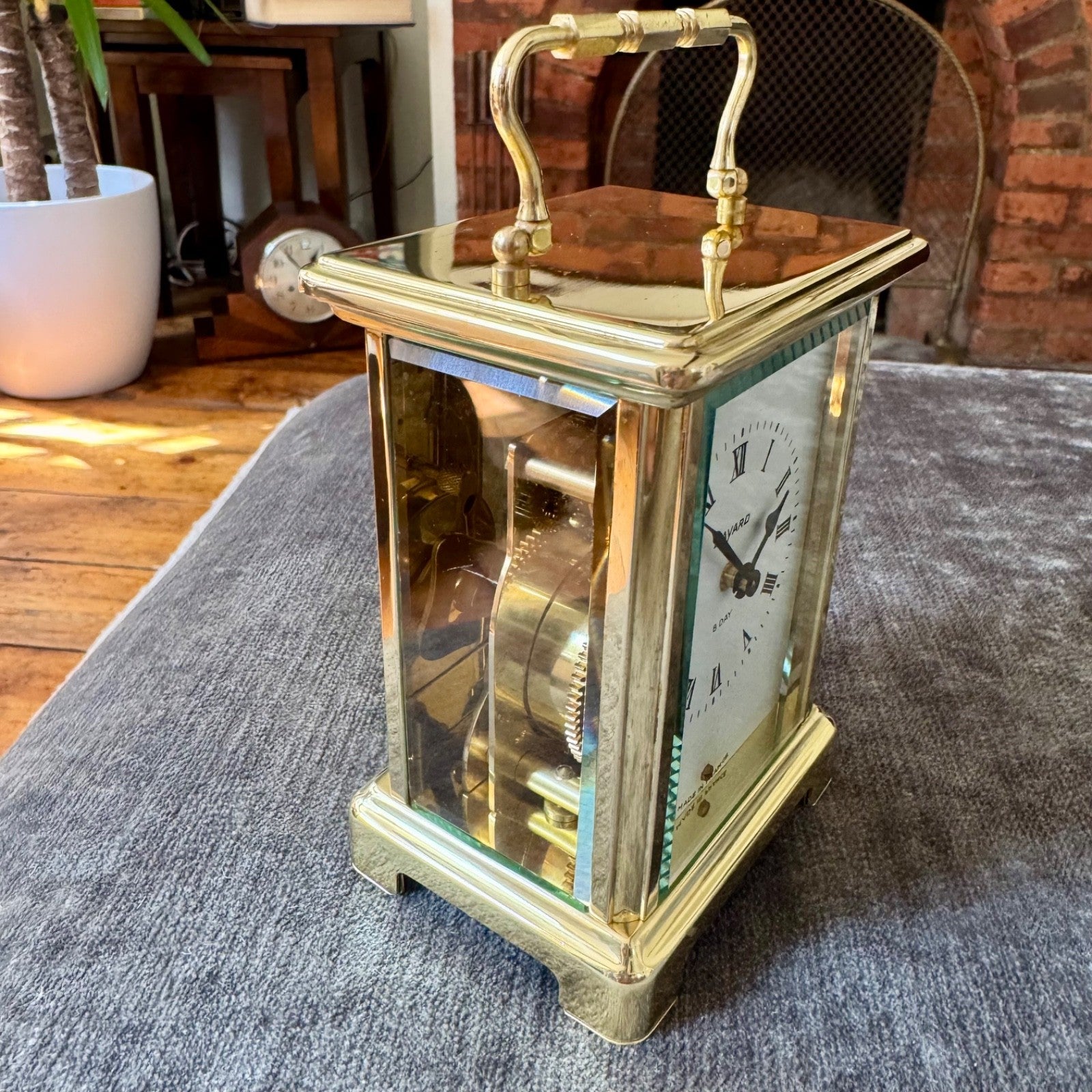 Vintage Bayard French 8 Day Brass Carriage Clock Serviced 9 Jewel Movement