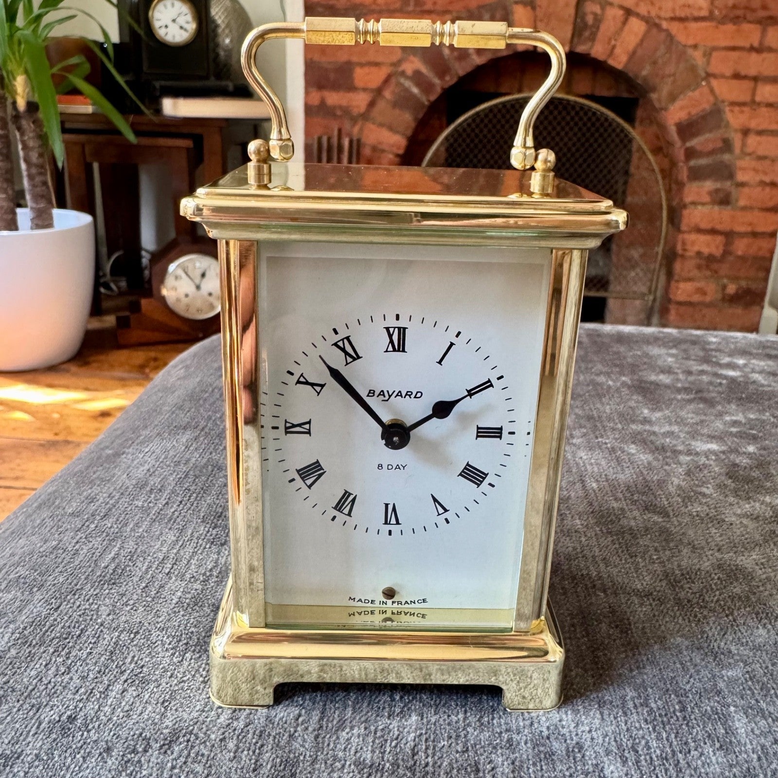 Vintage Bayard French 8 Day Brass Carriage Clock Serviced 9 Jewel Movement