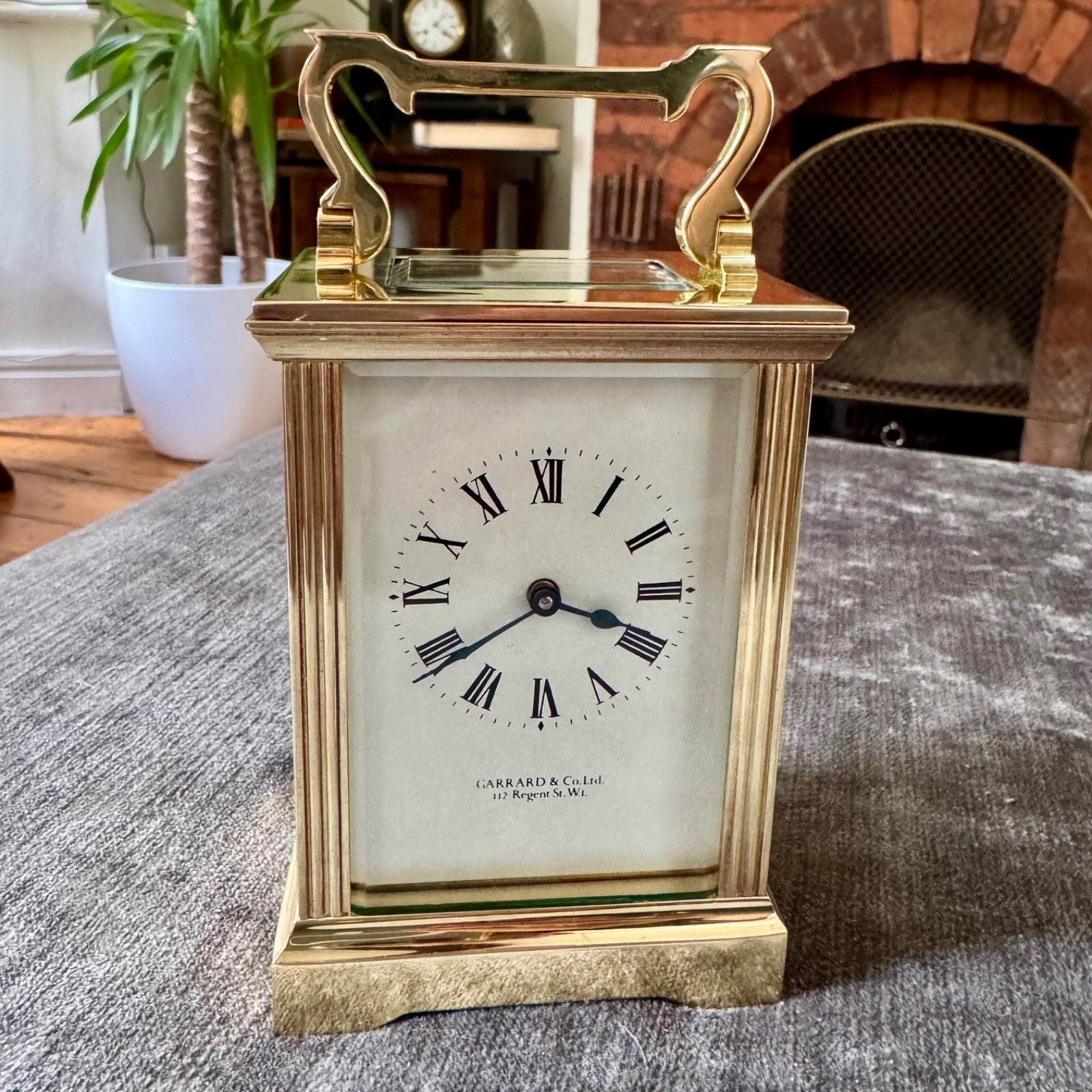 Vintage Garrard & Co Brass Carriage Clock French Mechanical Serviced with Key
