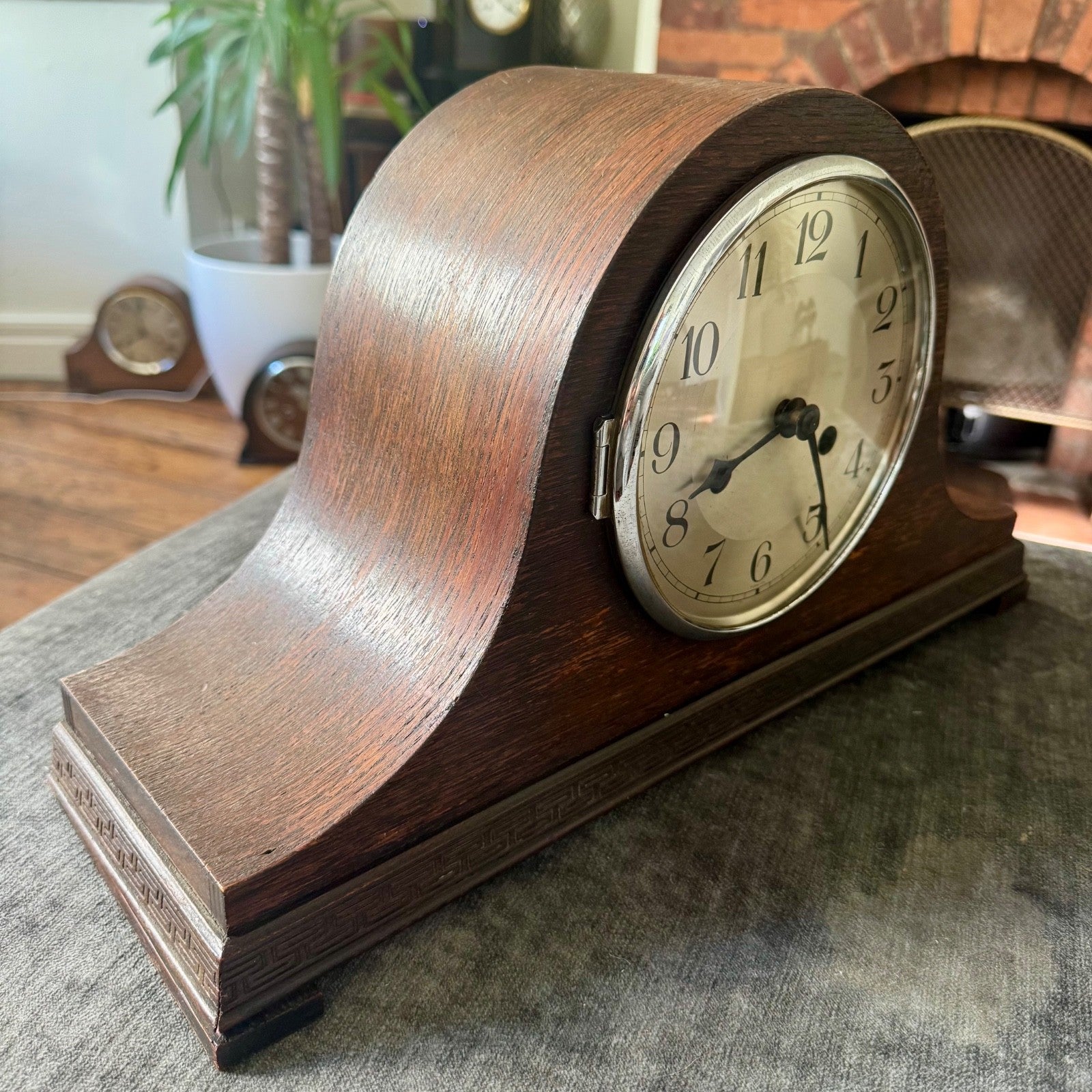 Antique c1930 Mauthe German Mantel Clock Gong Strike Mechanical Fully Serviced