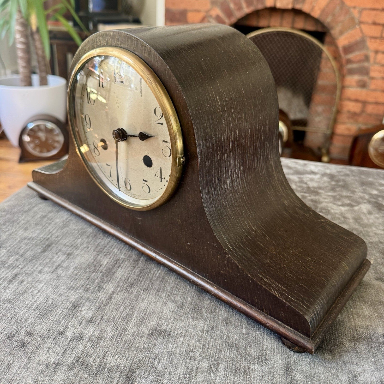 Antique c.1930 Kienzle German Bim Bam Mantel Clock Fully Serviced 8 Day