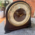 Smiths Enfield Battersea Oak Mantel Clock 8 Day Gong Strike Serviced C1952