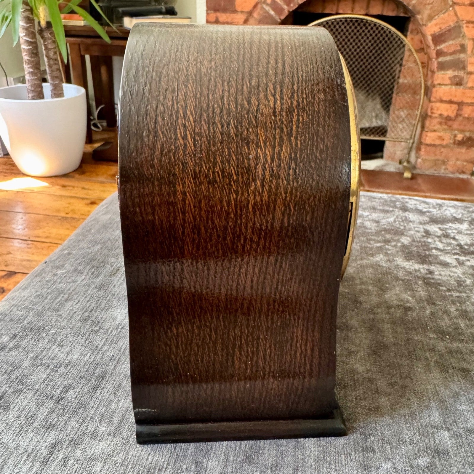 Smiths Enfield Battersea Oak Mantel Clock 8 Day Gong Strike Serviced C1952