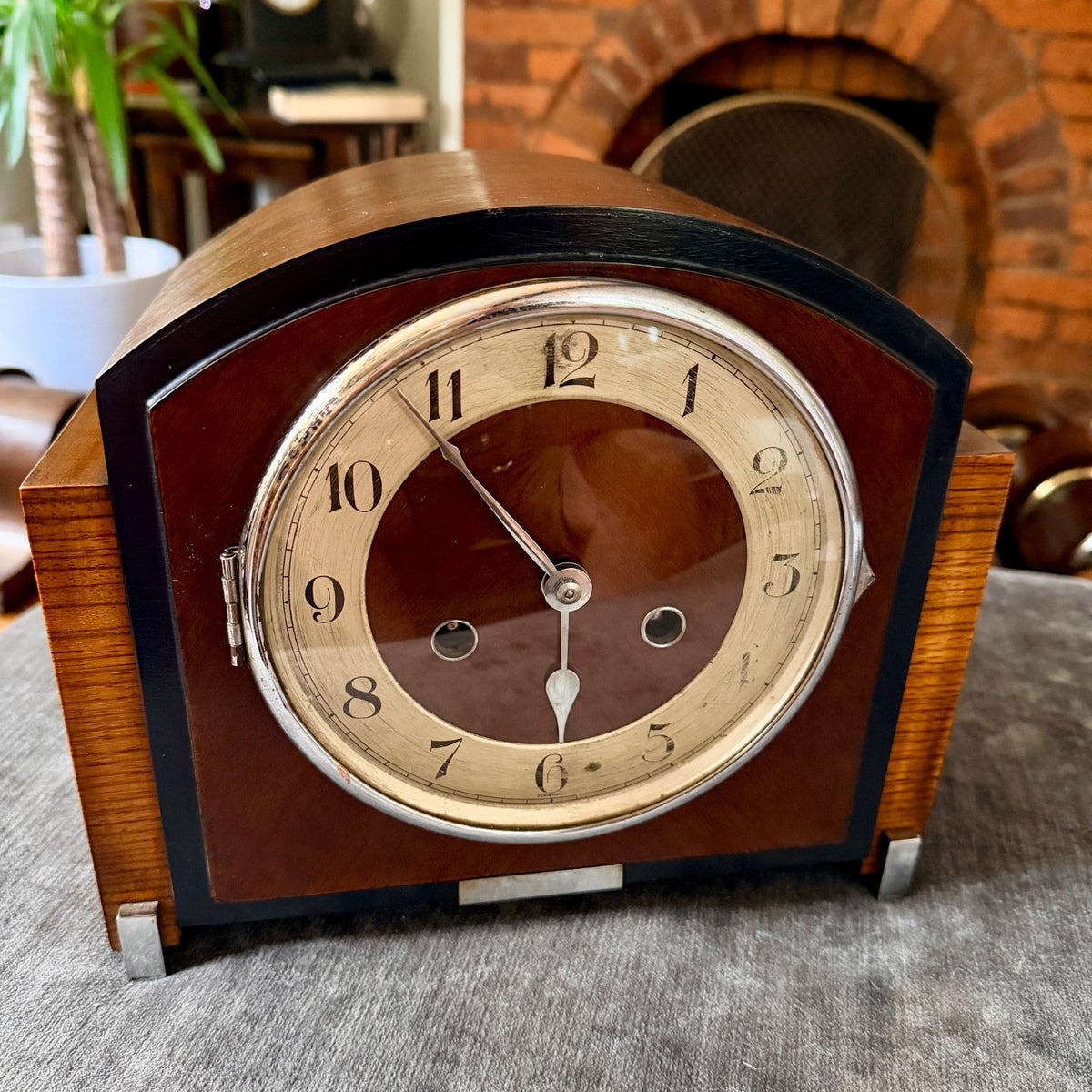 Haller Art Deco Mantel Clock Gong Strike Restored Vintage Mechanical Beatrice