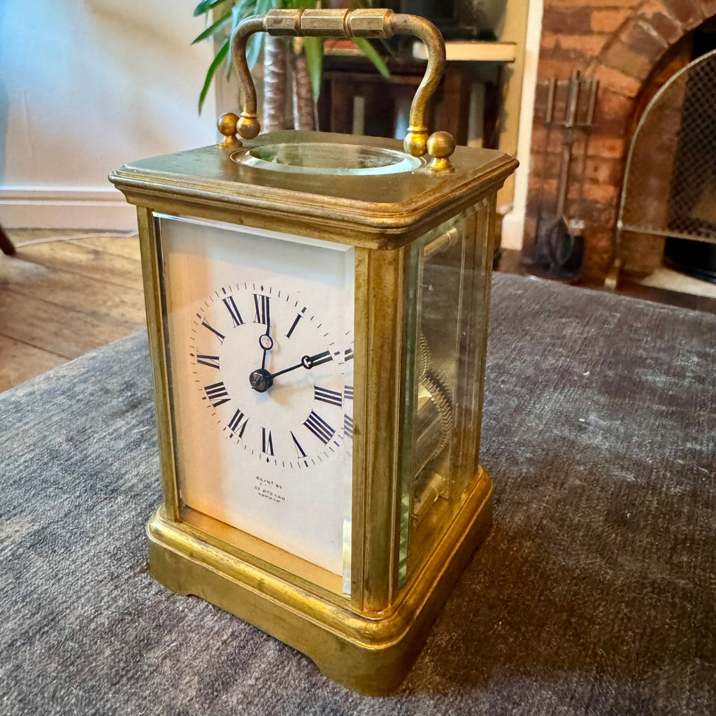 Antique French Margaine Striking Carriage Clock 61 Strand London Serviced C1890