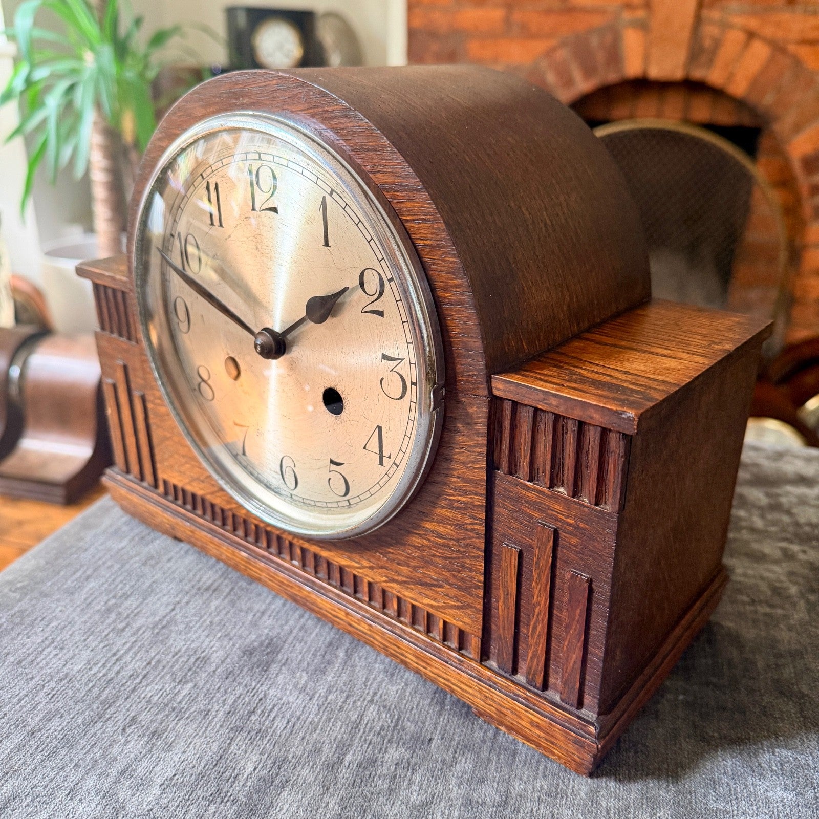 Vintage Haller German Art Deco Striking Mantel Clock Fully Serviced