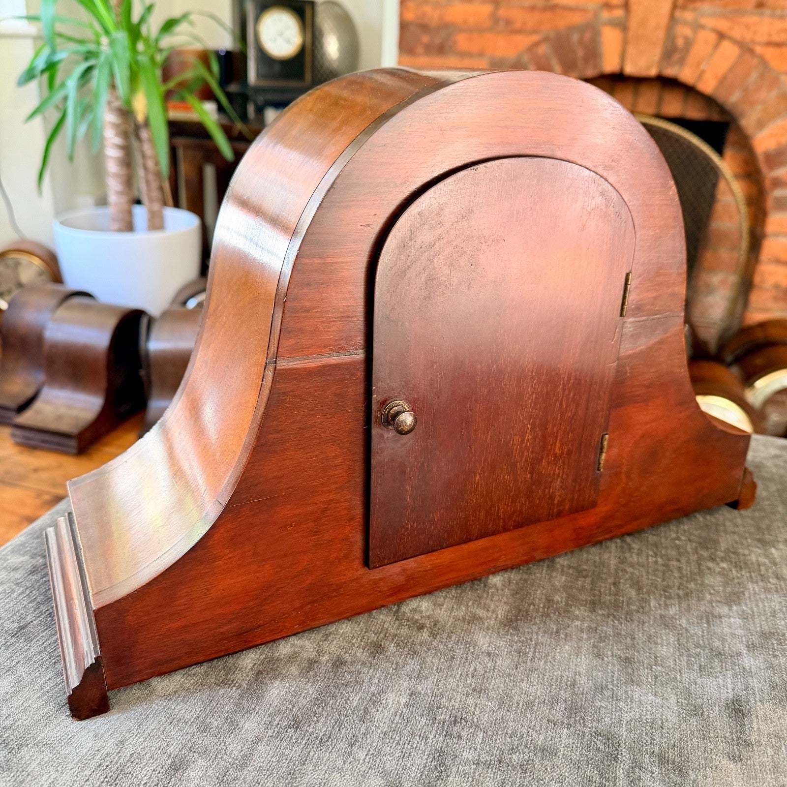 Antique 1926 Empire Mahogany Gong Striking Mantel Clock Serviced Provenance