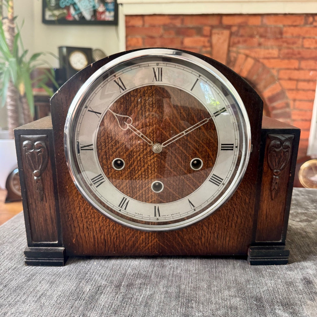 Vintage Smiths Enfield Westminster Chime Mantel Clock 3 Train Fully Serviced