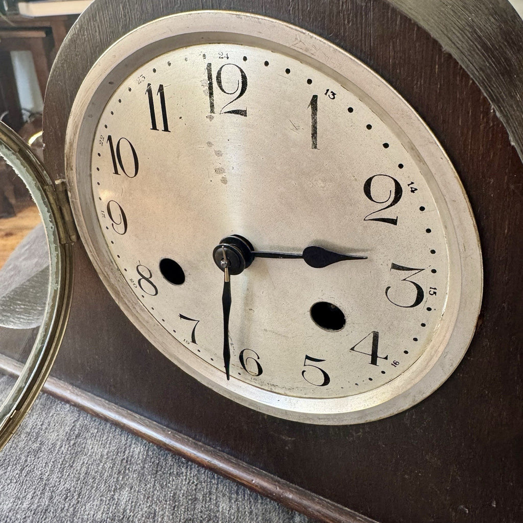 Antique c.1930 Kienzle German Bim Bam Mantel Clock Fully Serviced 8 Day