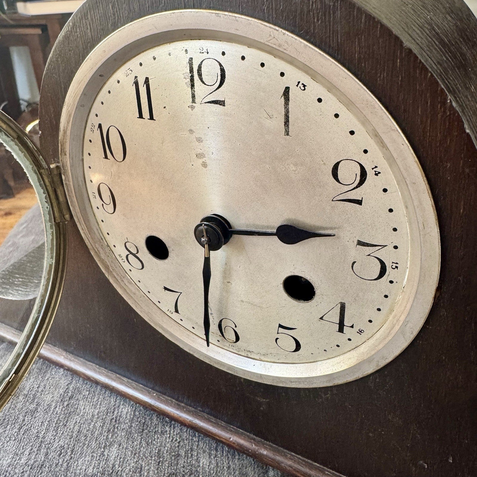 Antique c.1930 Kienzle German Bim Bam Mantel Clock Fully Serviced 8 Day