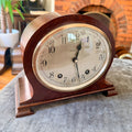 Vintage Walker & Hall Garrard Mahogany Striking Mantel Clock Fully Serviced