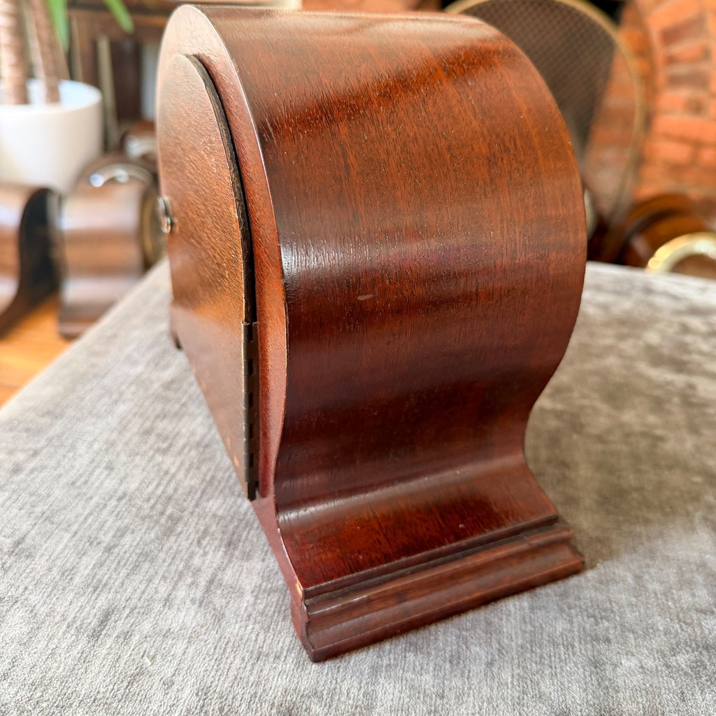 Vintage Walker & Hall Garrard Mahogany Striking Mantel Clock Fully Serviced