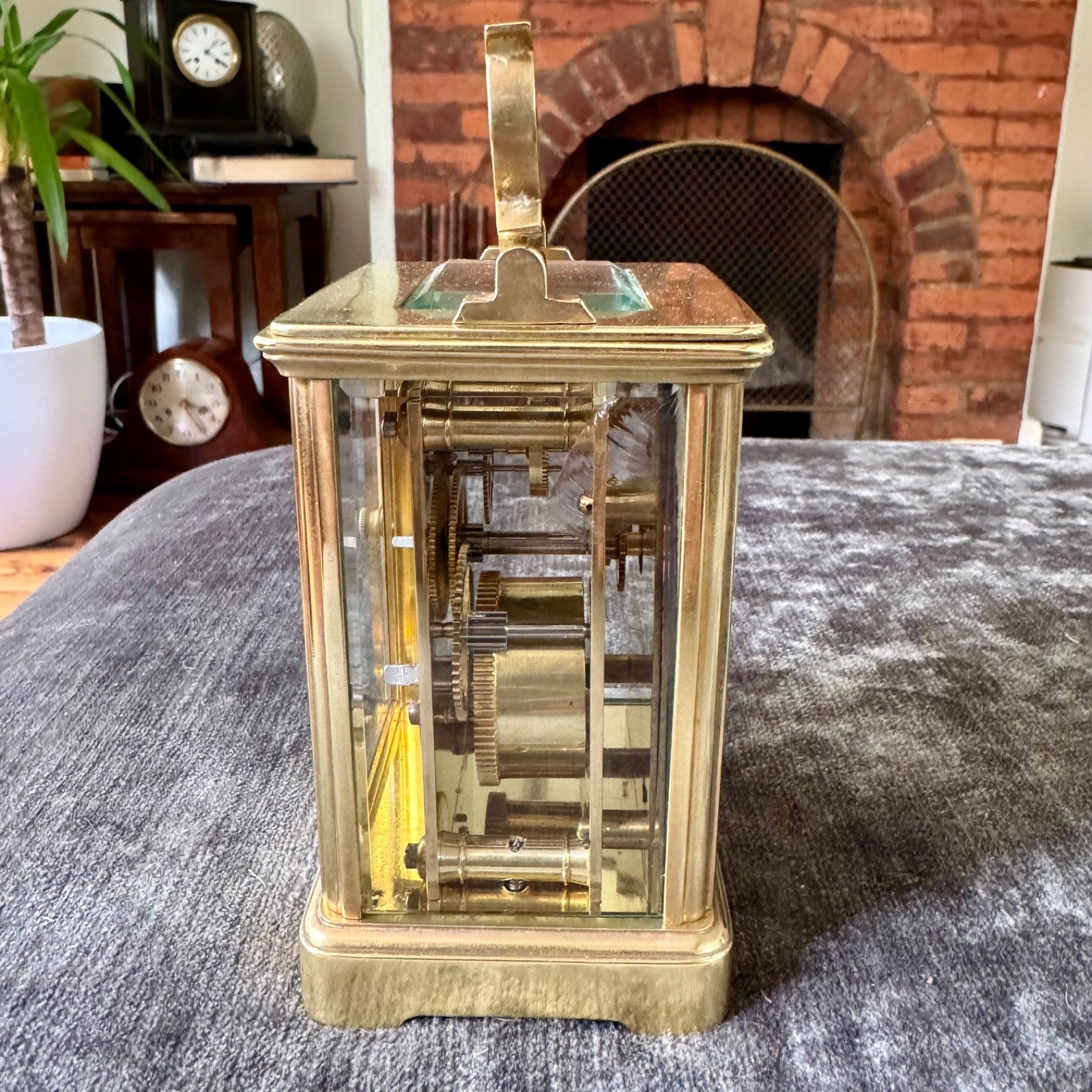 Bracher & Sydenham Reading Brass Carriage Clock Fully Serviced French