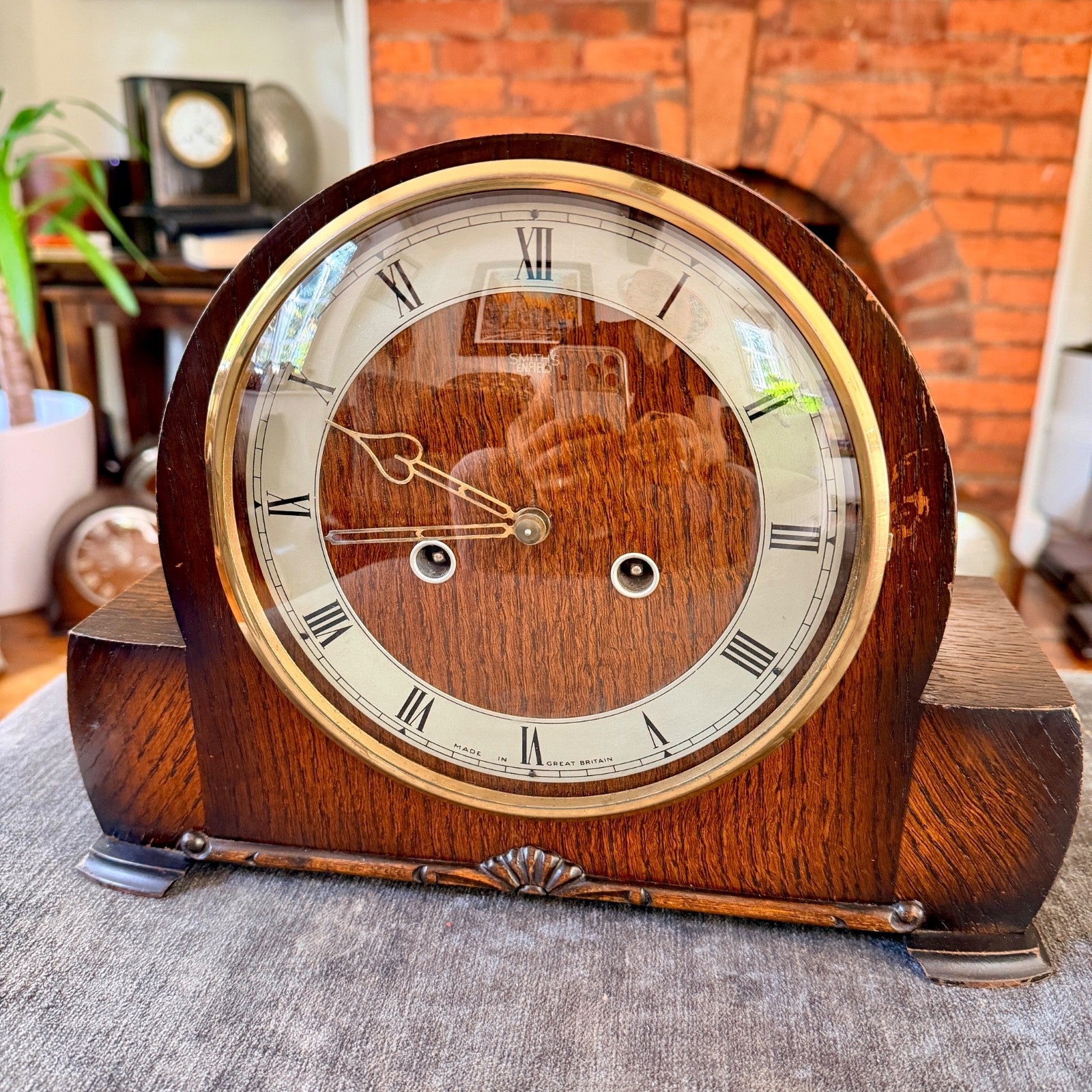 Vintage Smiths Enfield Richmond Striking Mantel Clock Serviced c1955