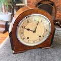 Vintage Garrard English Gong Striking Mantel Clock c1950s Serviced Art Deco