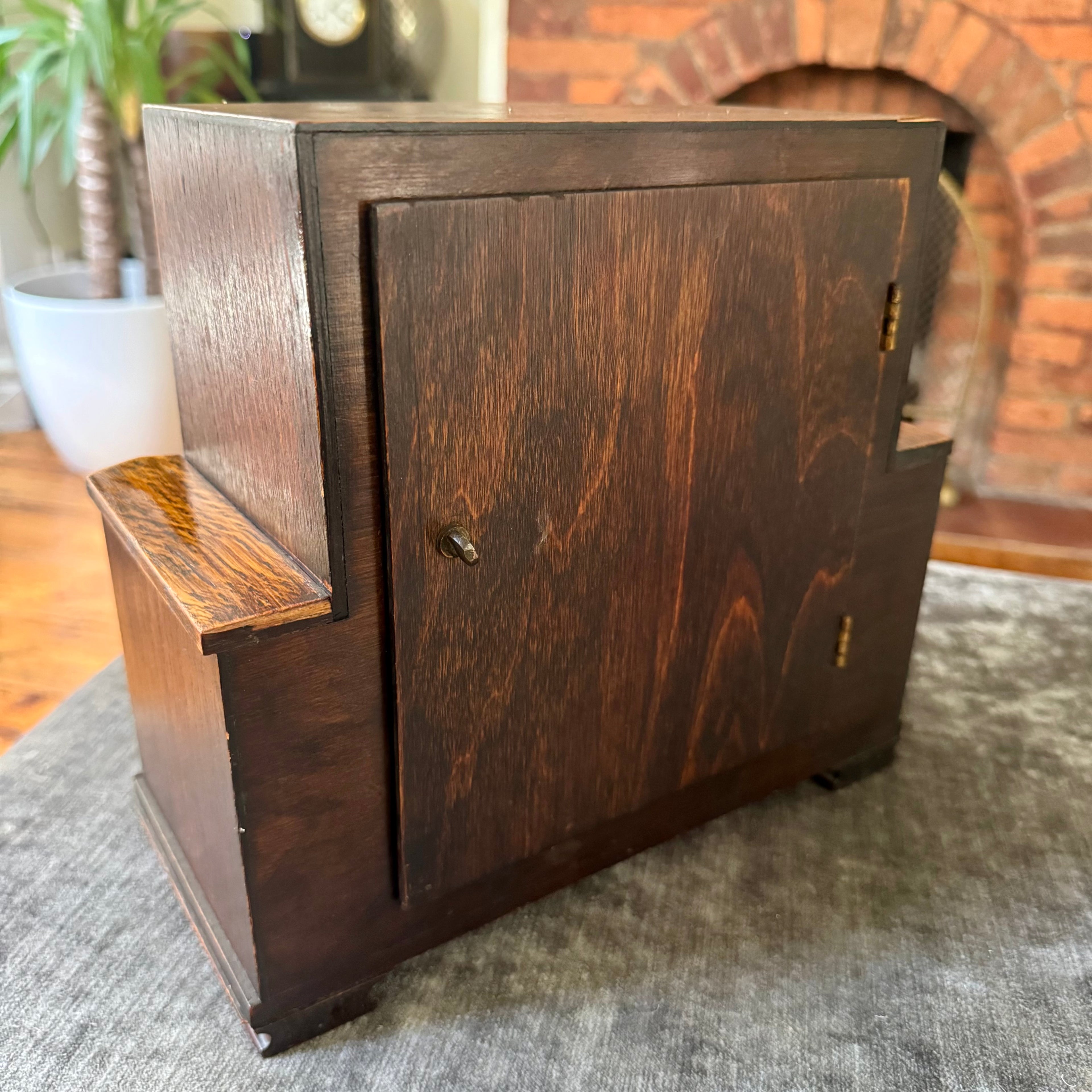 Camerer Cuss & Co Arr Deco Oak Mantel Clock