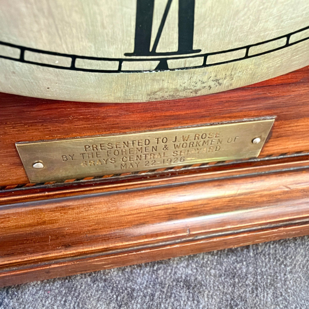 Antique 1926 Empire Mahogany Gong Striking Mantel Clock Serviced Provenance - Mahn and Co Clock Repairs