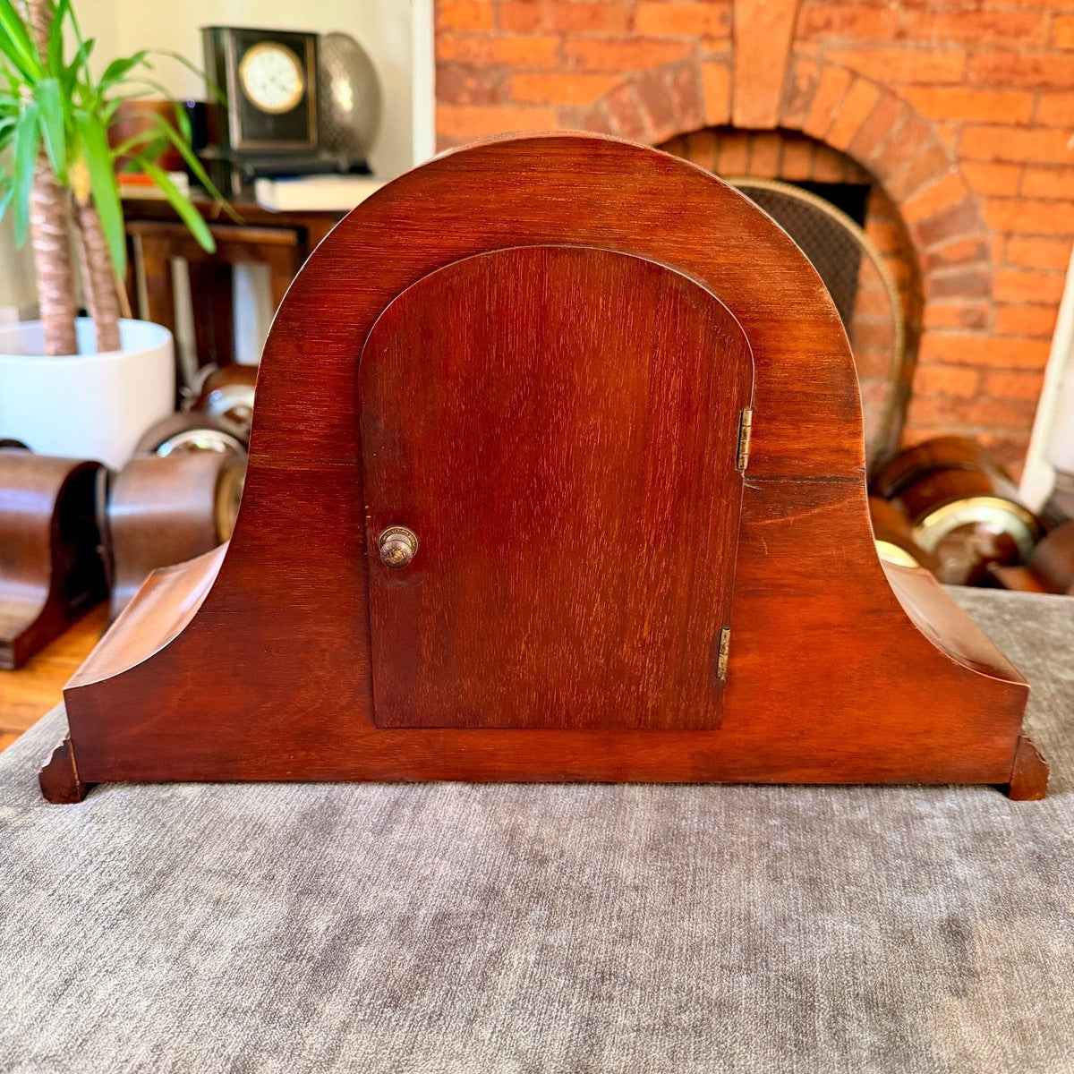Antique 1926 Empire Mahogany Gong Striking Mantel Clock Serviced Provenance - Mahn and Co Clock Repairs